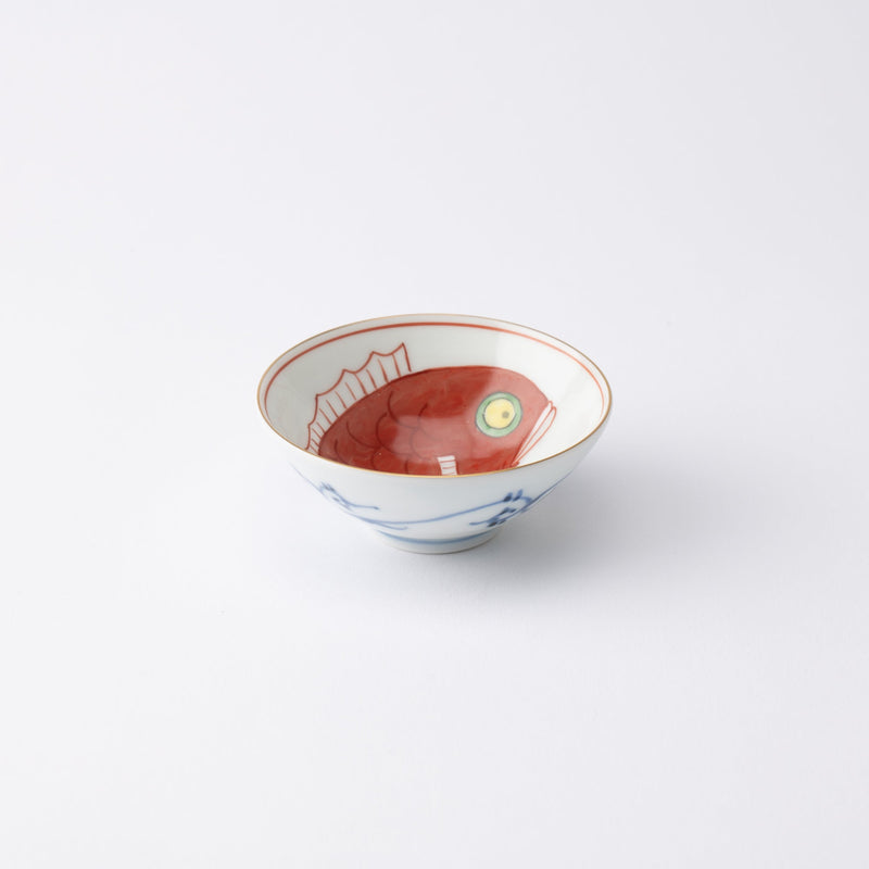 Keizan Kiln Sea Bream Arita Sakazuki Sake Cup - MUSUBI KILN - Handmade Japanese Tableware and Japanese Dinnerware