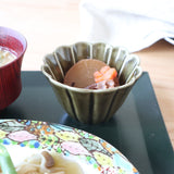 Kikuwari Khaki Hasami Bowl S 3in - MUSUBI KILN - Handmade Japanese Tableware and Japanese Dinnerware