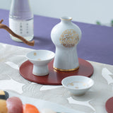 Kinzan Kiln Shugu Gilded Arabesque Gourd Sake Carafe - MUSUBI KILN - Quality Japanese Tableware and Gift