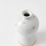 Kinzan Kiln Shugu Gold Flowers and Arabesque Gourd Sake Carafe - MUSUBI KILN - Handmade Japanese Tableware and Japanese Dinnerware