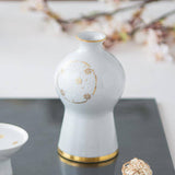 Kinzan Kiln Shugu White Arabesque Gourd Sake Carafe - MUSUBI KILN - Handmade Japanese Tableware and Japanese Dinnerware