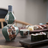 Ko-kutani Pine, Bamboo & Plum Kutani Sake Set - MUSUBI KILN - Handmade Japanese Tableware and Japanese Dinnerware