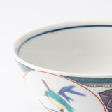 Ko-Kutani Style Bird Kutani Japanese Rice Bowl - MUSUBI KILN - Quality Japanese Tableware and Gift