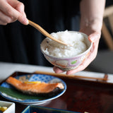 Kokuzou Kiln Flower Kutani Japanese Rice Bowl - MUSUBI KILN - Handmade Japanese Tableware and Japanese Dinnerware