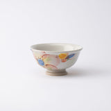 Kokuzou Kiln Flowers In The Wind Kutani Japanese Rice Bowl - MUSUBI KILN - Handmade Japanese Tableware and Japanese Dinnerware