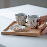 Kokuzou Kiln Flowery Thoughts Kutani Mug - MUSUBI KILN - Handmade Japanese Tableware and Japanese Dinnerware
