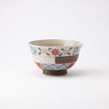 Kousai Kiln Flower Hasami Donburi Bowl M - MUSUBI KILN - Quality Japanese Tableware and Gift