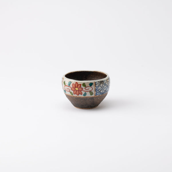 Kousai Kiln Flower Hasami Guinomi Sake Cup - MUSUBI KILN - Quality Japanese Tableware and Gift