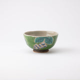 Kousai Kiln Green Grapes Hasami Japanese Rice Bowl L - MUSUBI KILN - Quality Japanese Tableware and Gift