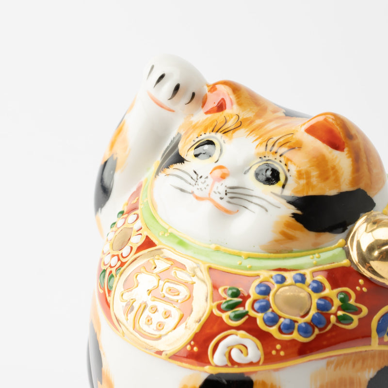 Kutani Lucky Cat - Maneki Neko V - MUSUBI KILN - Handmade Japanese Tableware and Japanese Dinnerware