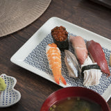 Kuvio Wave Hasami Japanese Rectangle Plate - MUSUBI KILN - Handmade Japanese Tableware and Japanese Dinnerware