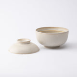 MERU Haku Silver Line Mino Ware Kobachi Bowl with lid - MUSUBI KILN - Handmade Japanese Tableware and Japanese Dinnerware