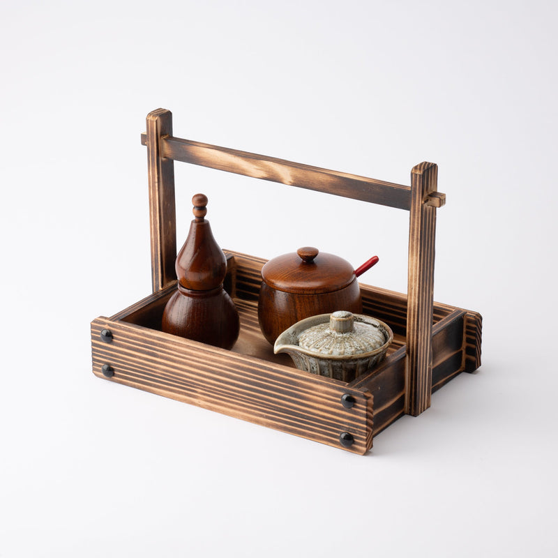 Miyabi Urushi Nezuko Kiso Woodwork Seasoning Tray - MUSUBI KILN - Handmade Japanese Tableware and Japanese Dinnerware