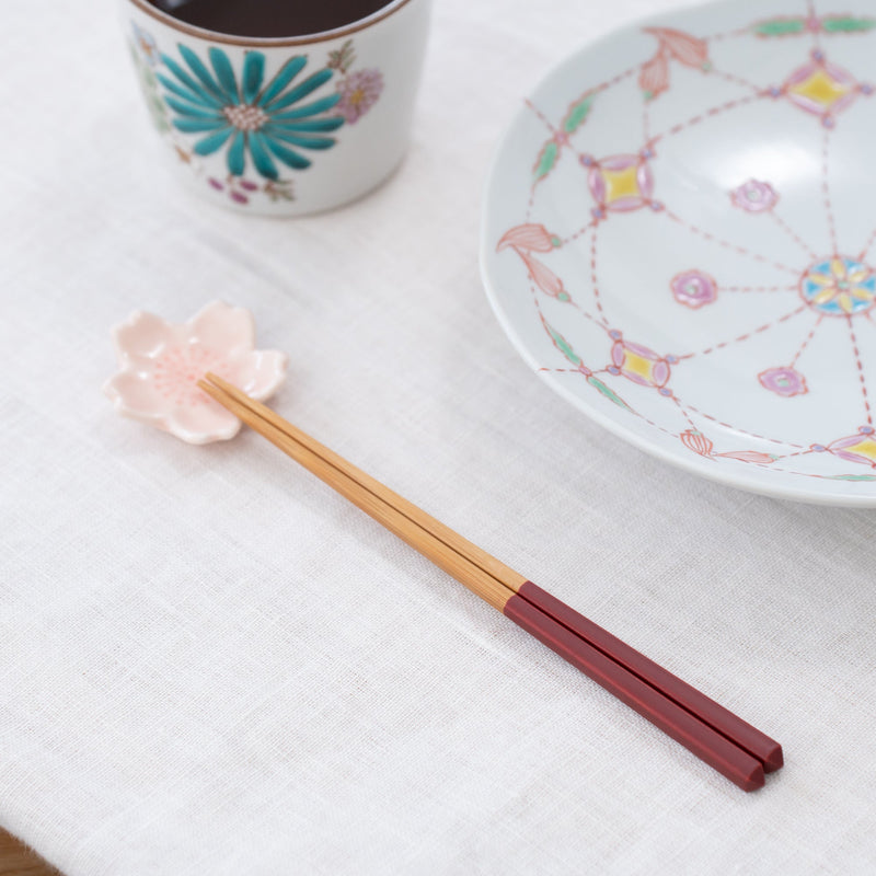 Miyabitake Diamond Cut Japanese Bamboo Children's Chopsticks 16.5cm/6.5in - MUSUBI KILN - Handmade Japanese Tableware and Japanese Dinnerware