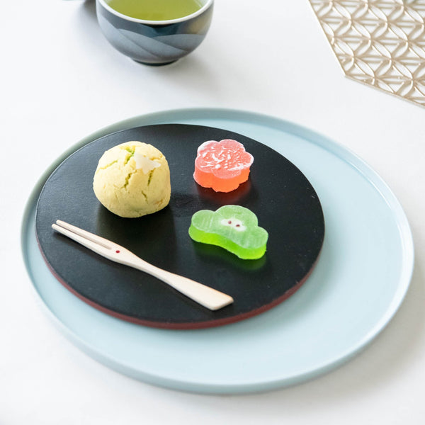 Miyabitake Round Japanese Bamboo Plate - MUSUBI KILN - Handmade Japanese Tableware and Japanese Dinnerware