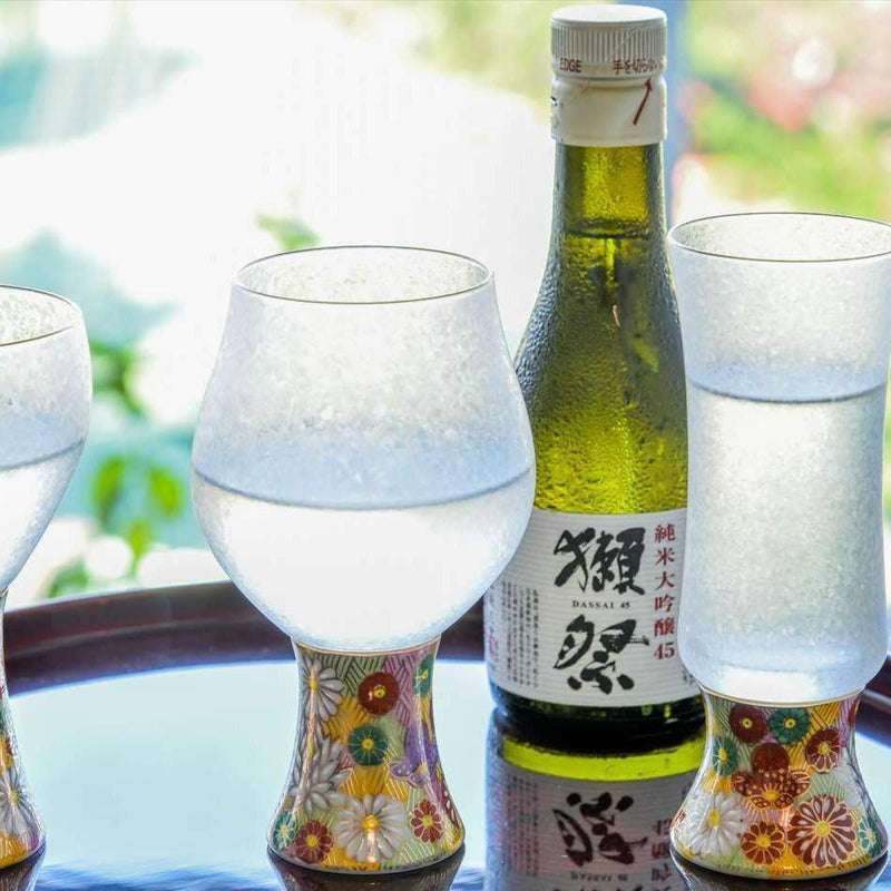 Mizore Hanazume Kutani Guinomi Sake Glass - MUSUBI KILN - Handmade Japanese Tableware and Japanese Dinnerware