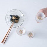 Mizore Hanazume Kutani Guinomi Sake Glass - MUSUBI KILN - Handmade Japanese Tableware and Japanese Dinnerware