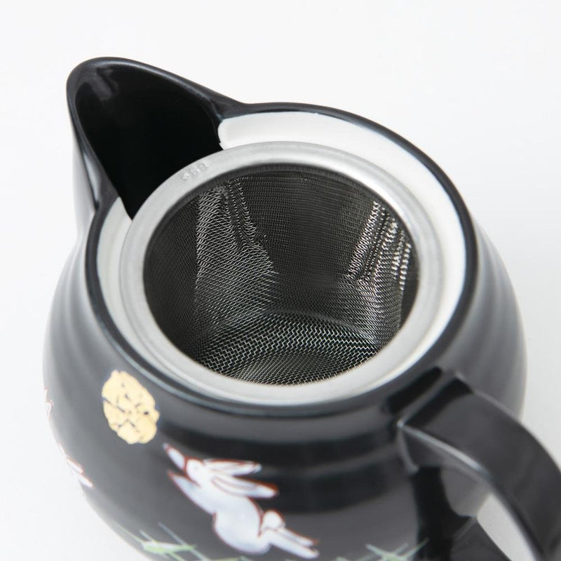 Moon Rabbit Kutani Japanese Teapot - MUSUBI KILN - Handmade Japanese Tableware and Japanese Dinnerware