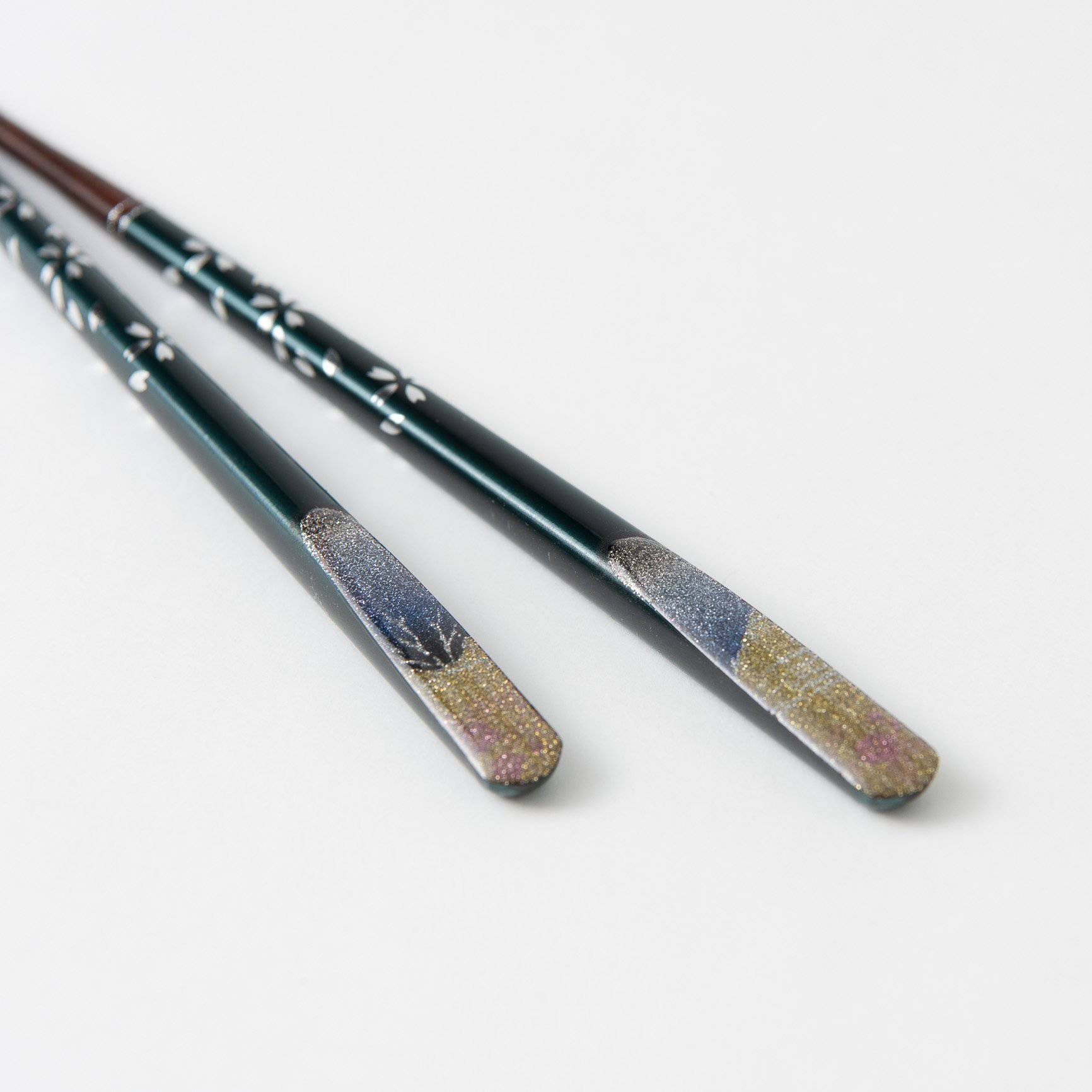 Mt.Fuji and Sakura Yamanaka Lacquer Pair Chopsticks - MUSUBI KILN - Handmade Japanese Tableware and Japanese Dinnerware