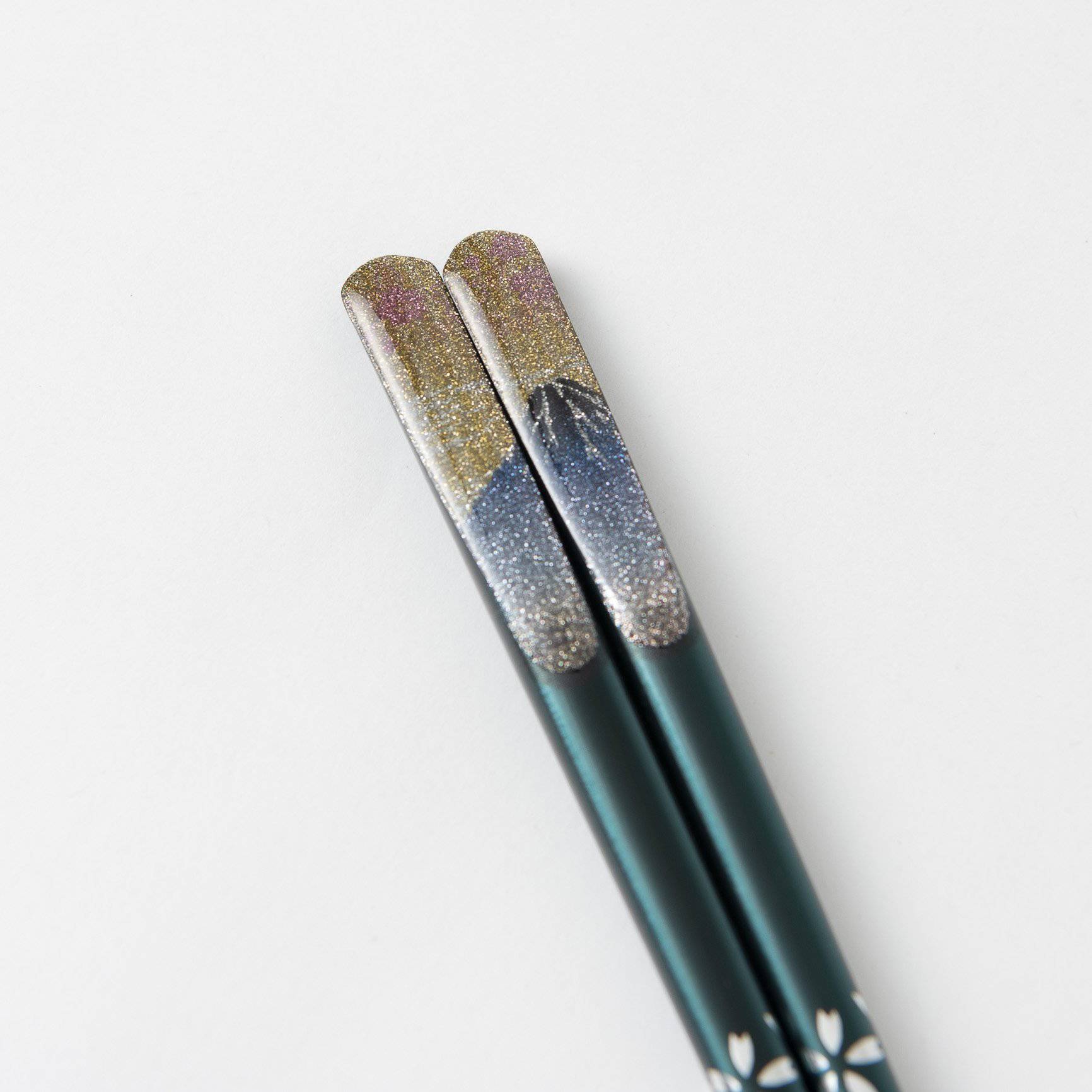 Mt.Fuji and Sakura Yamanaka Lacquer Pair Chopsticks - MUSUBI KILN - Handmade Japanese Tableware and Japanese Dinnerware