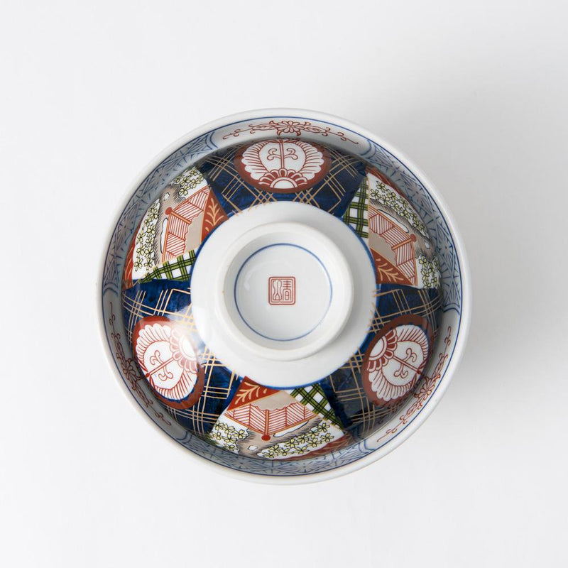 Nishiki Sakura Mino Ware Donburi Rice Bowl with Lid L - MUSUBI KILN - Handmade Japanese Tableware and Japanese Dinnerware