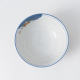 Nunome Peony Mino Ware Donburi Rice Bowl L - MUSUBI KILN - Handmade Japanese Tableware and Japanese Dinnerware