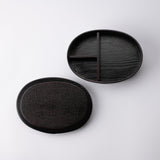 Nunome Yamanaka Lacquer Oval Bento Box - MUSUBI KILN - Handmade Japanese Tableware and Japanese Dinnerware