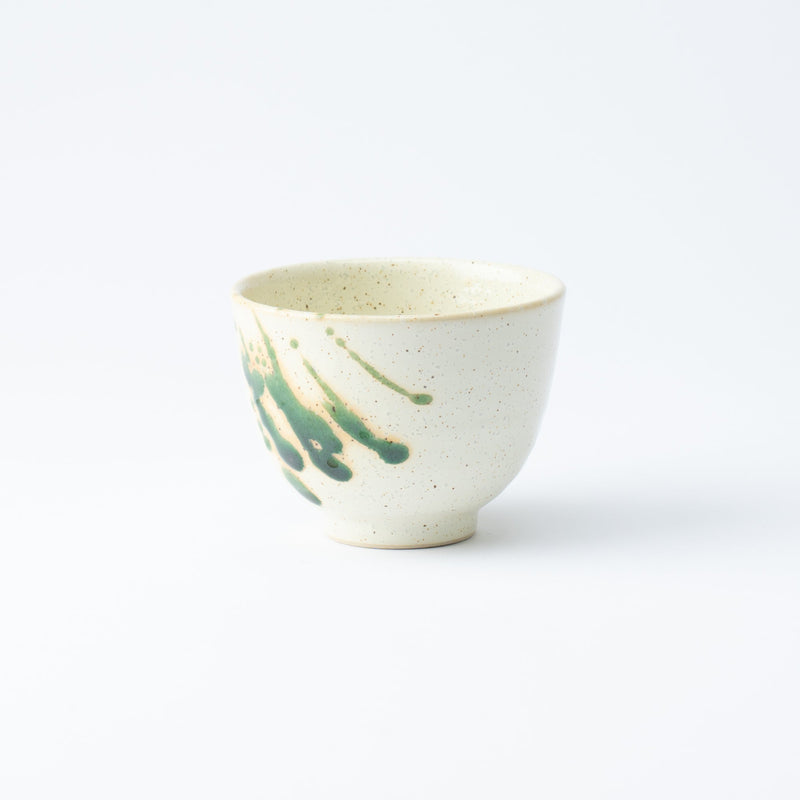 Oribe Green Mino Ware Japanese Teacup - MUSUBI KILN - Handmade Japanese Tableware and Japanese Dinnerware
