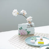 Peony and Twin Sparrows Kutani Japanese Flower Vase - MUSUBI KILN - Handmade Japanese Tableware and Japanese Dinnerware
