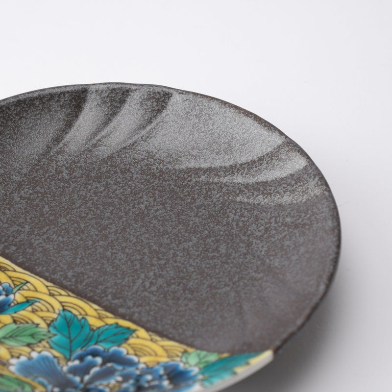 Peony Kutani Round Plate Set - MUSUBI KILN - Handmade Japanese Tableware and Japanese Dinnerware