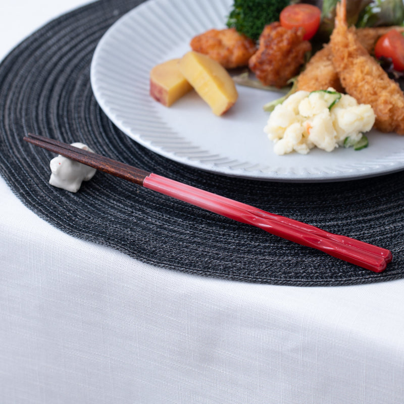 Perfect Fit Dishwasher Safe Wakasa Lacquer Reusable Chopsticks Red 15cm/5.9in - 22.5cm/8.9in - MUSUBI KILN - Quality Japanese Tableware and Gift