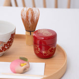 Pine Tree Bamboo Plum Yamanaka Lacquerware Natsume Matcha Container - MUSUBI KILN - Quality Japanese Tableware and Gift