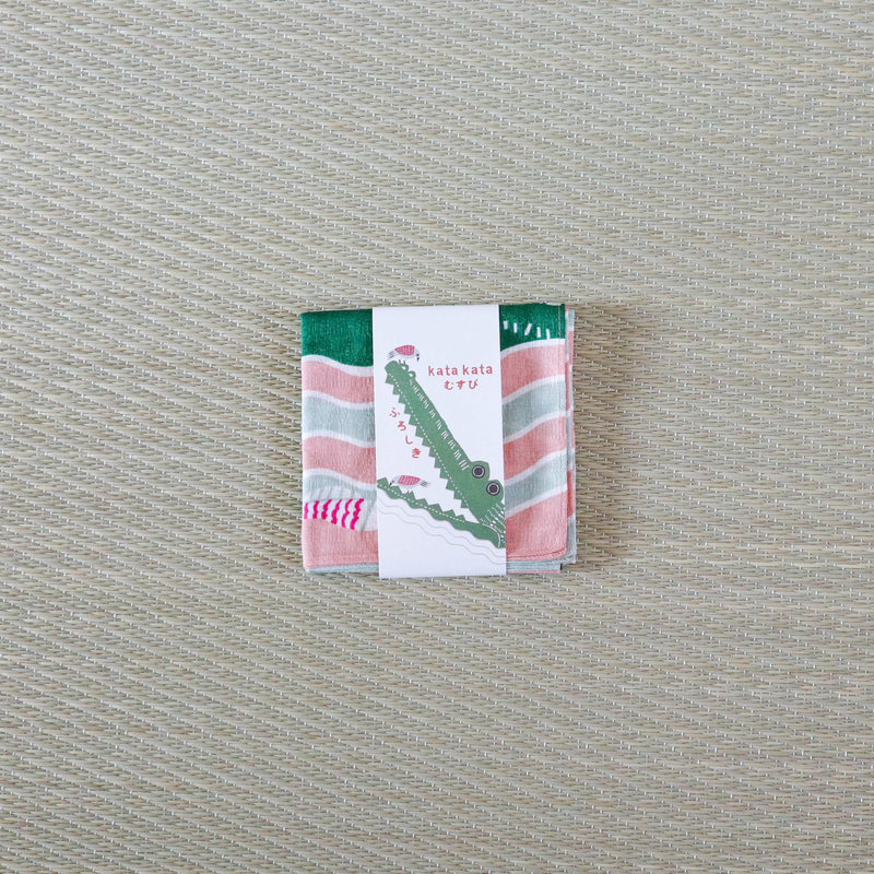 Pink Alligator Furoshiki Wrapping Cloth 19.7in - MUSUBI KILN - Handmade Japanese Tableware and Japanese Dinnerware