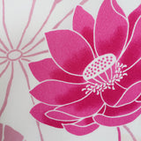 Pink Lotus Flower Rayon Chirimen Furoshiki Wrapping Cloth 28in - MUSUBI KILN - Handmade Japanese Tableware and Japanese Dinnerware