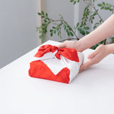 Red Arabesque Furoshiki Wrapping Cloth 27in - MUSUBI KILN - Handmade Japanese Tableware and Japanese Dinnerware
