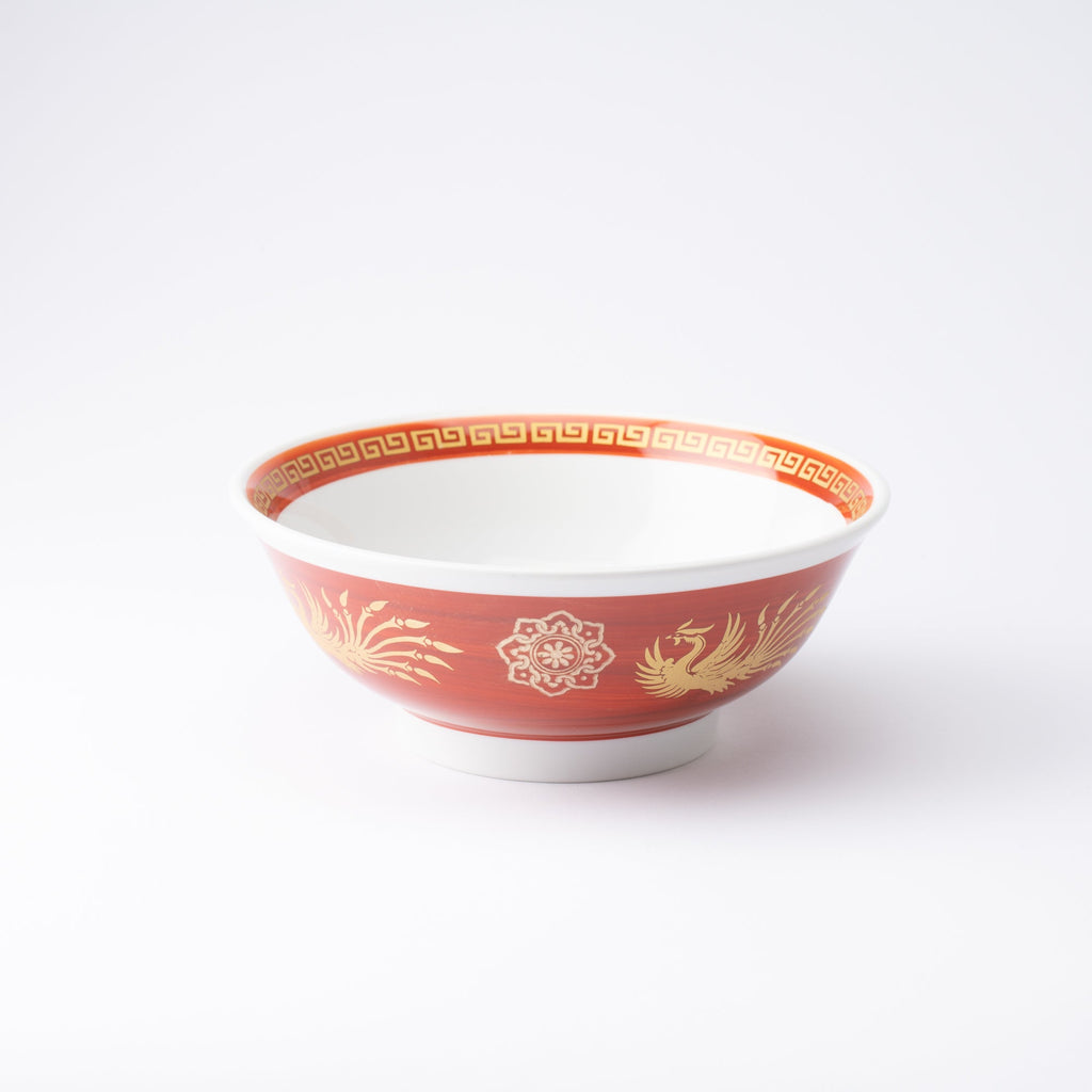 Red Brush Gold Mino Ware Ramen Bowl M | MUSUBI KILN | Handmade Japanese ...