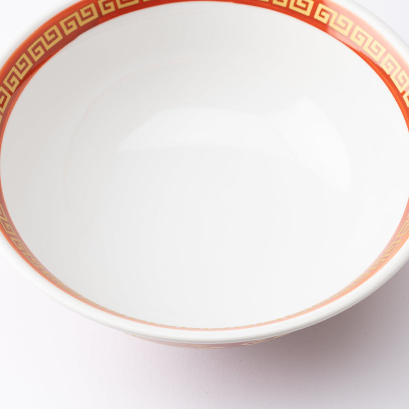 Red Brush Gold Mino Ware Ramen Bowl M - MUSUBI KILN - Handmade Japanese Tableware and Japanese Dinnerware