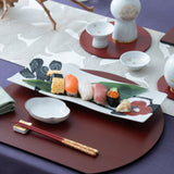 Red Camellia Kutani Rectangle Plate - MUSUBI KILN - Quality Japanese Tableware and Gift