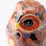 Red Decorative Kutani Owl Figurine - MUSUBI KILN - Handmade Japanese Tableware and Japanese Dinnerware