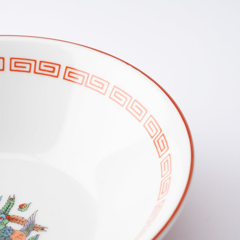 Red Phoenix Mino Ware Ramen Bowl M - MUSUBI KILN - Handmade Japanese Tableware and Japanese Dinnerware