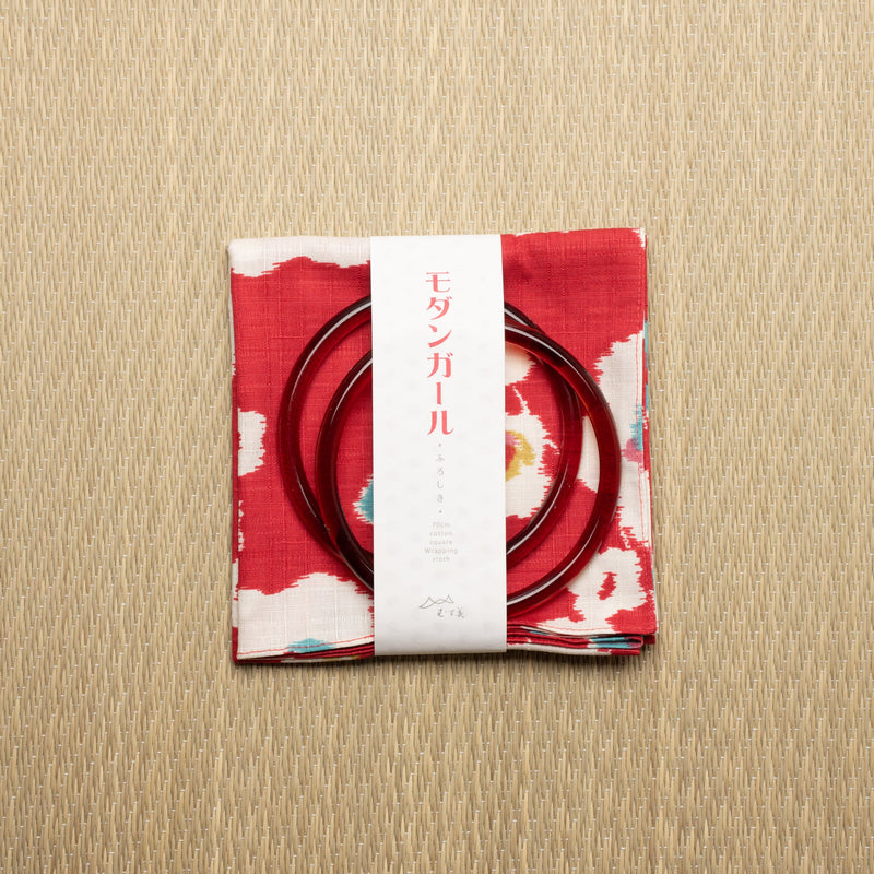 Red Plum Furoshiki Wrapping Cloth Strawberry Bag 27in - MUSUBI KILN - Handmade Japanese Tableware and Japanese Dinnerware