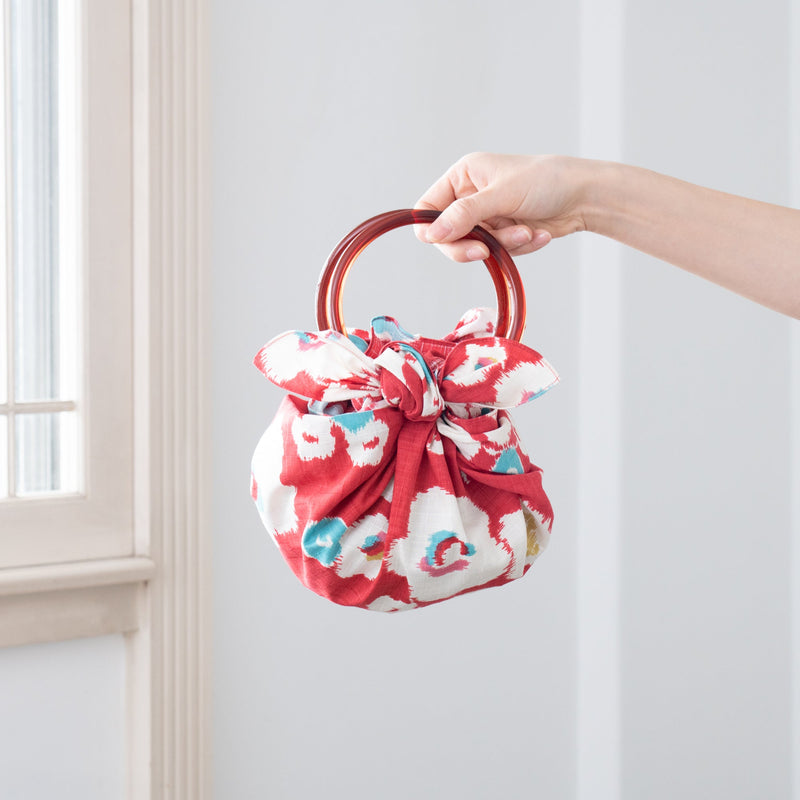 Red Plum Furoshiki Wrapping Cloth Strawberry Bag 27in - MUSUBI KILN - Handmade Japanese Tableware and Japanese Dinnerware