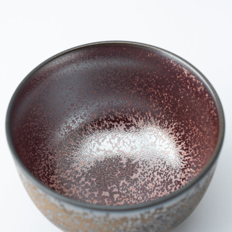 Red Rust Mino Ware Japanese Teacup - MUSUBI KILN - Handmade Japanese Tableware and Japanese Dinnerware