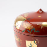 Red Spring Flowers Yamanaka Lacquerware Candy Box - MUSUBI KILN - Handmade Japanese Tableware and Japanese Dinnerware