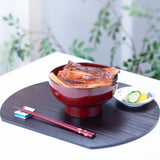Reversible Half Moon Hegi-me Yamanaka Lacquer Placemat - MUSUBI KILN - Handmade Japanese Tableware and Japanese Dinnerware