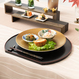 Reversible Half Moon Yamanaka Lacquerware Tray - MUSUBI KILN - Handmade Japanese Tableware and Japanese Dinnerware