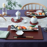 Reversible Rectangle Hegi-me Yamanaka Lacquerware Placemat - MUSUBI KILN - Quality Japanese Tableware and Gift