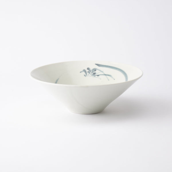 Ri Sanpei Orchid Arita Bowl - MUSUBI KILN - Handmade Japanese Tableware and Japanese Dinnerware