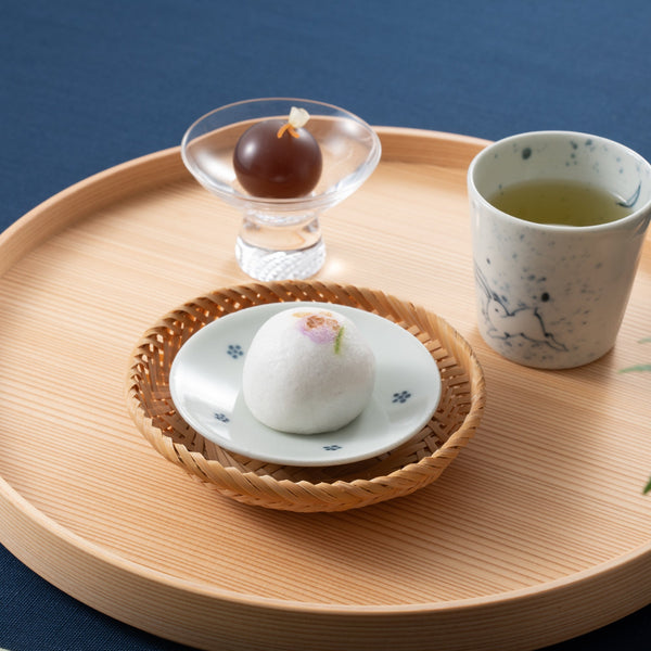 Ri Sanpei Plum Blossom Arita Sauce Plate - MUSUBI KILN - Handmade Japanese Tableware and Japanese Dinnerware