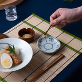Ri Sanpei Plum-Shaped Arita Sauce Plate - MUSUBI KILN - Handmade Japanese Tableware and Japanese Dinnerware